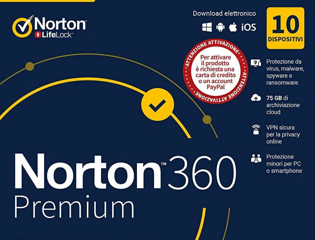 Norton 360 in offerta (Amazon)