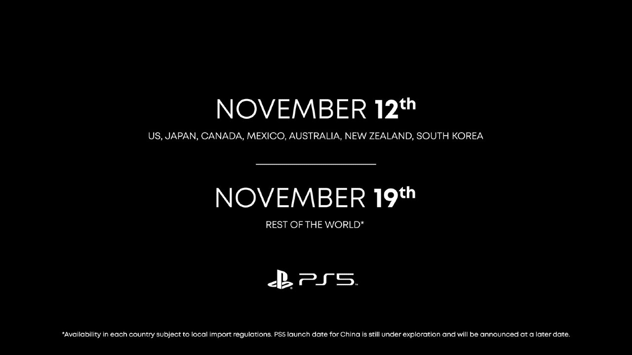 Le date di uscita di PlayStation 5