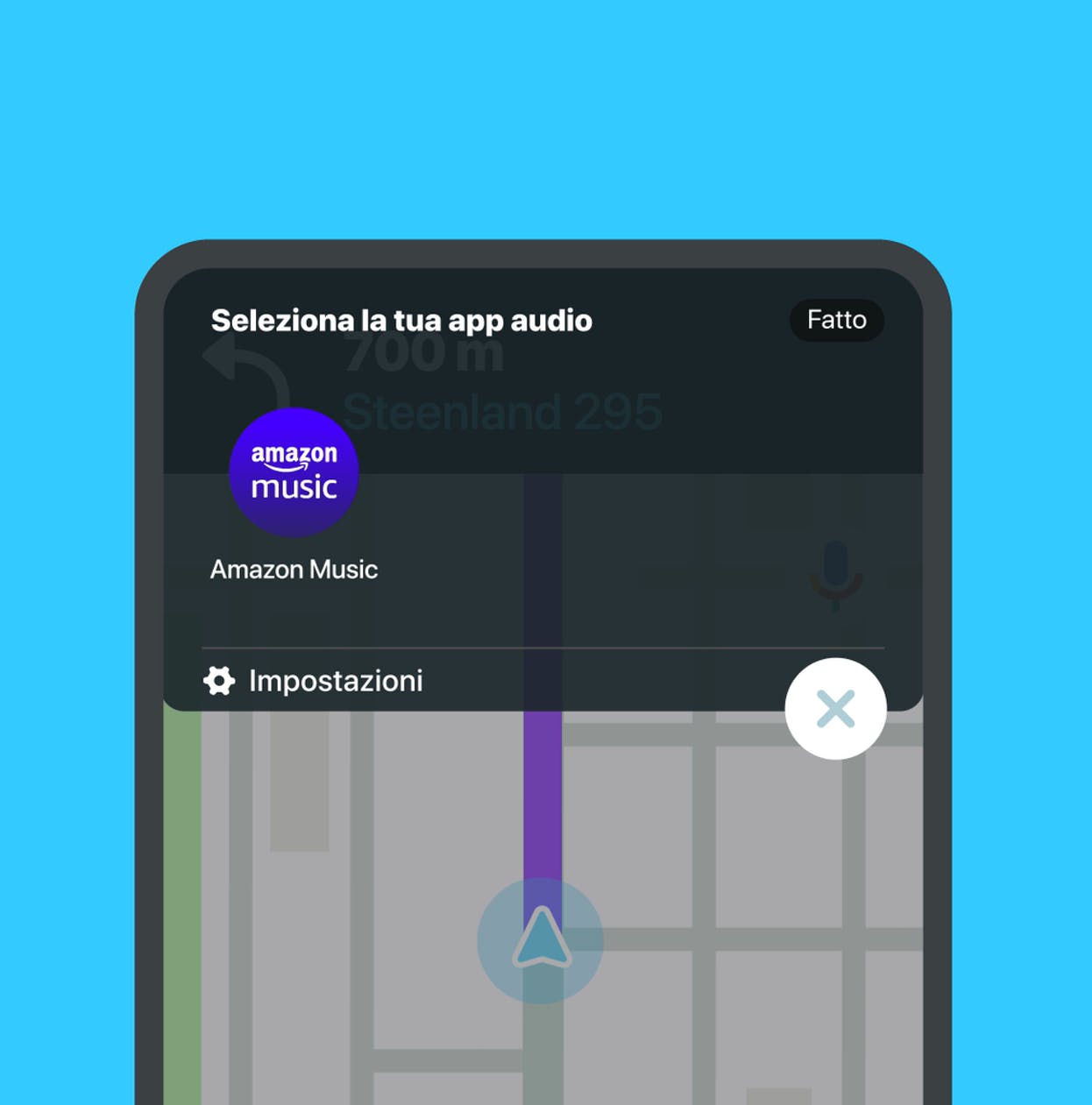 Amazon Music su Waze