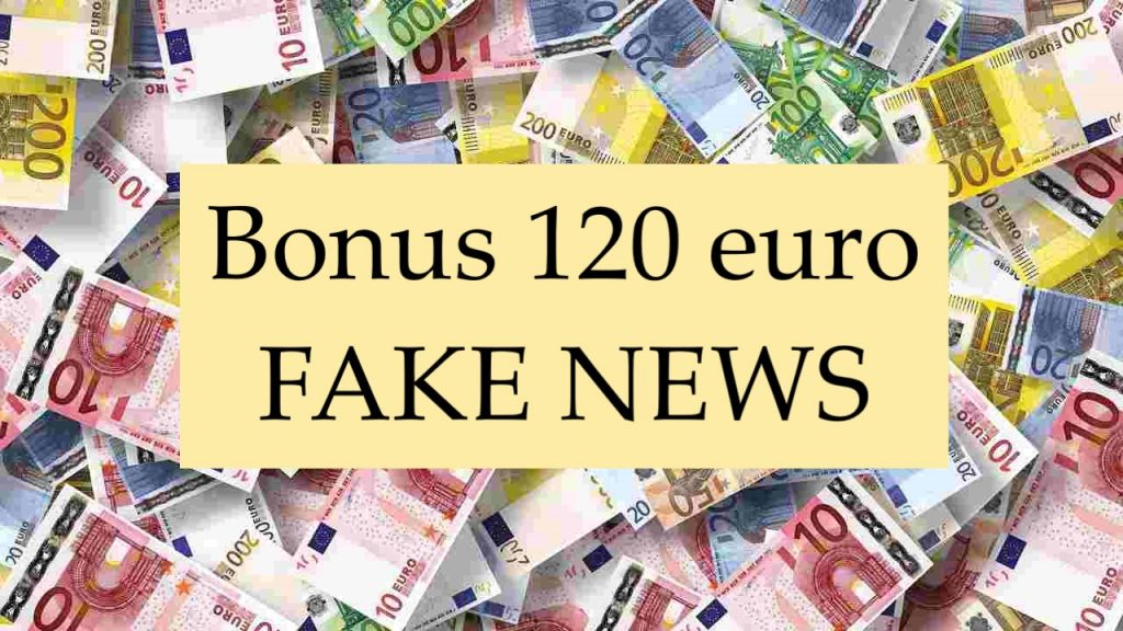 Bonus 120 euro fake news