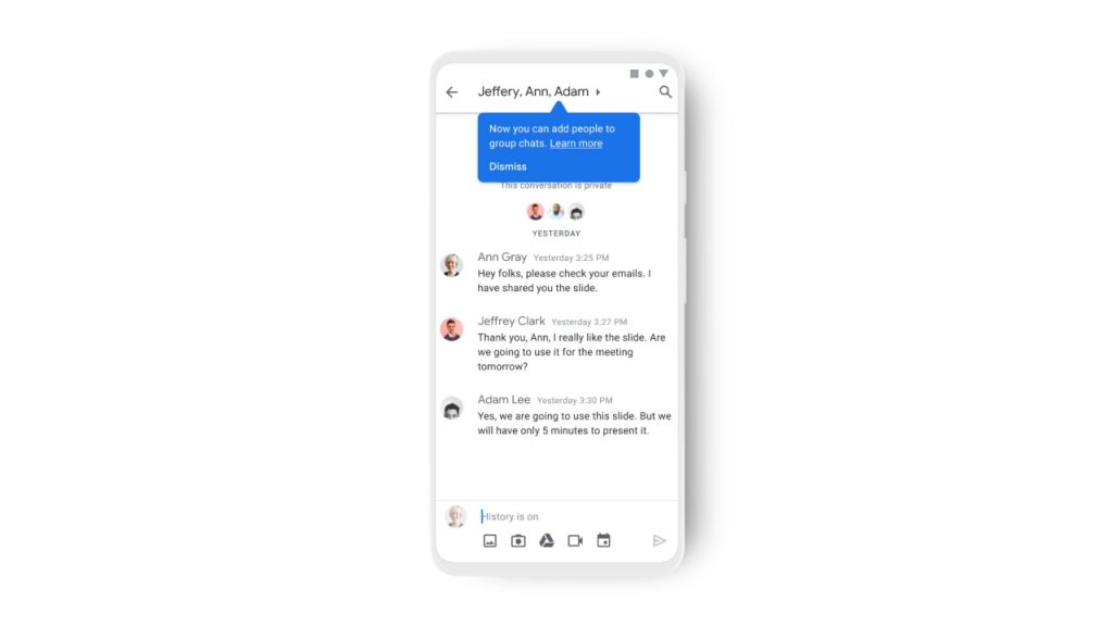 google chat mobile new features