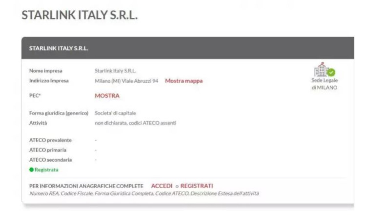 Starlink in Italia? (Reddit)