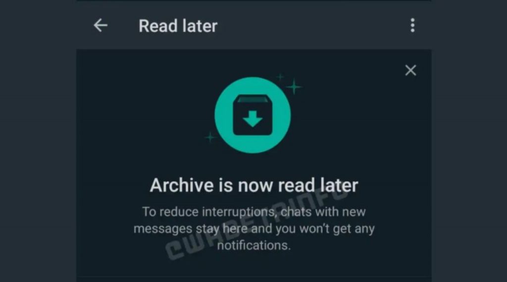 WhatsApp, arriva la funzione leggi dopo?