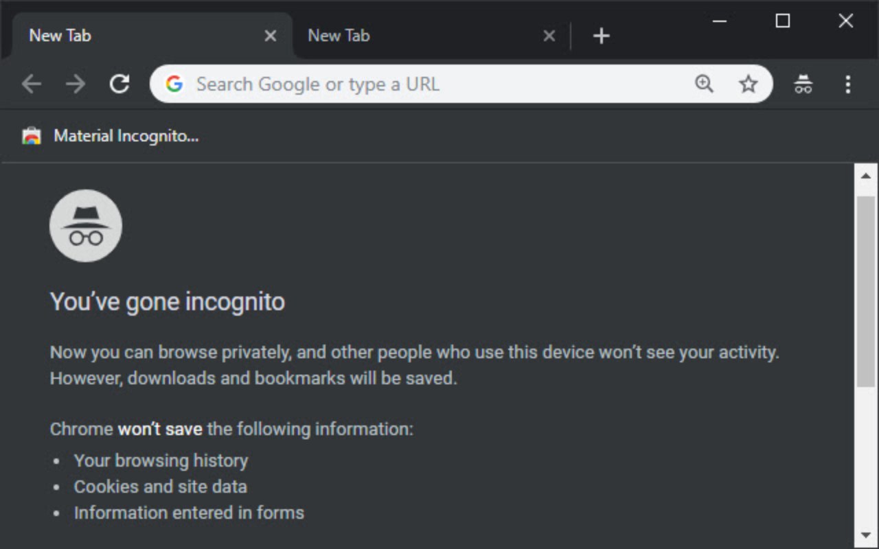 Google Chrome incognito
