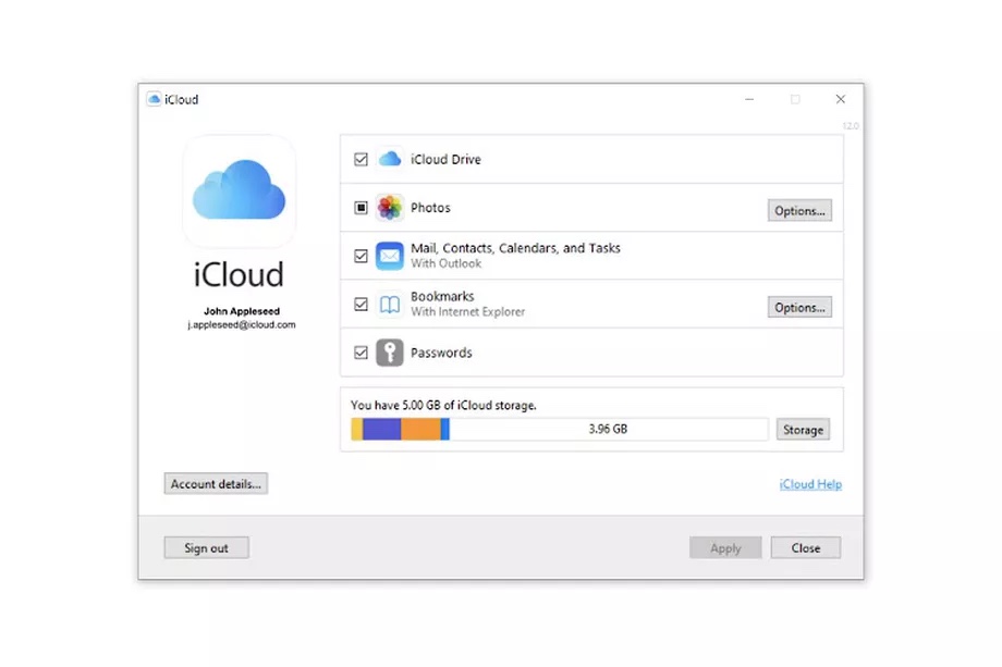 Chrome iCloud password