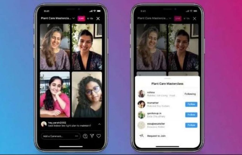 Instagram live multi chat (Foto Socialmediatoday)