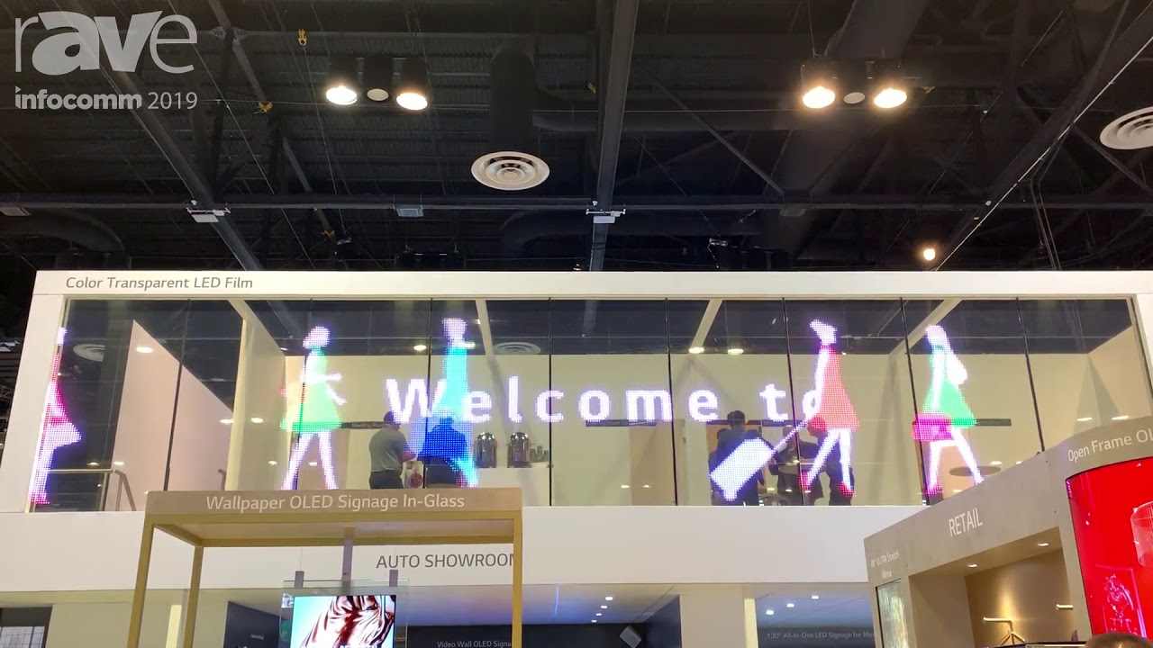 Led film transparent di Lg (Foto Youtube)