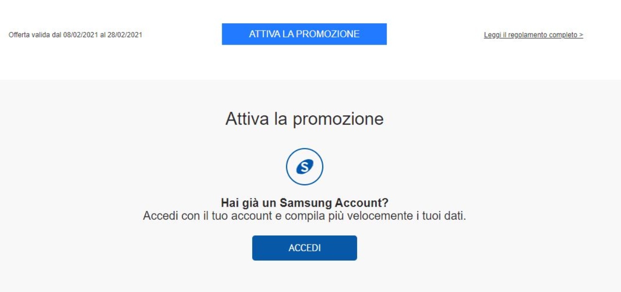 Samsung, la promo cashback (Foto Samsung.com)