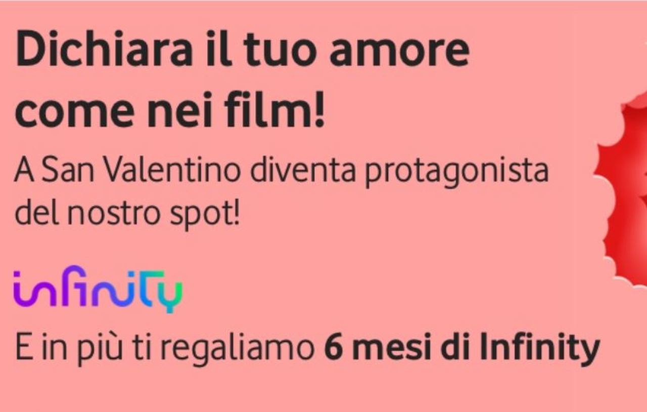 Vodafone, Infinity a San Valentino (Foto Vodafone.it)