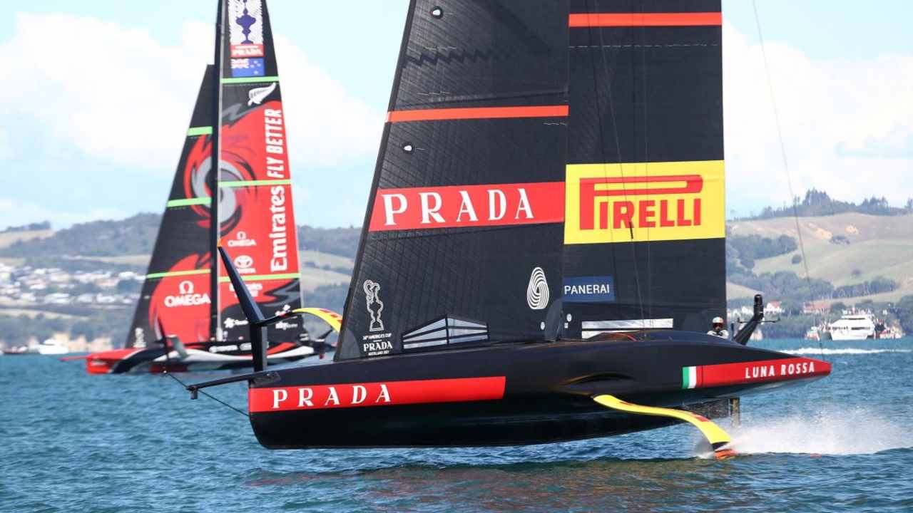 Luna Rossa va New Zealand (Foto Eurosport)