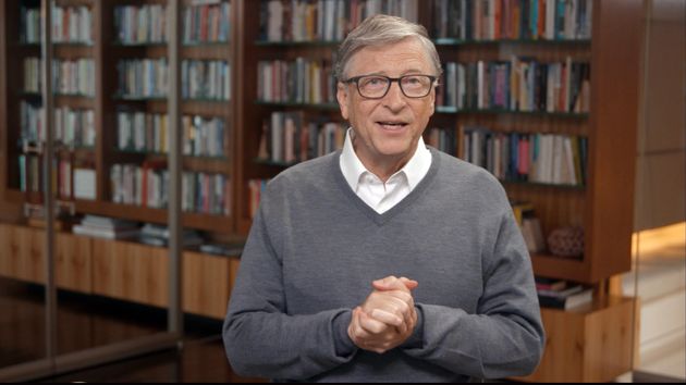 Test covid salivare finanziato da Bill Gates (Foto Huffington Post)