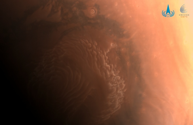 Zhurong, Marte fotografato dall'orbiter