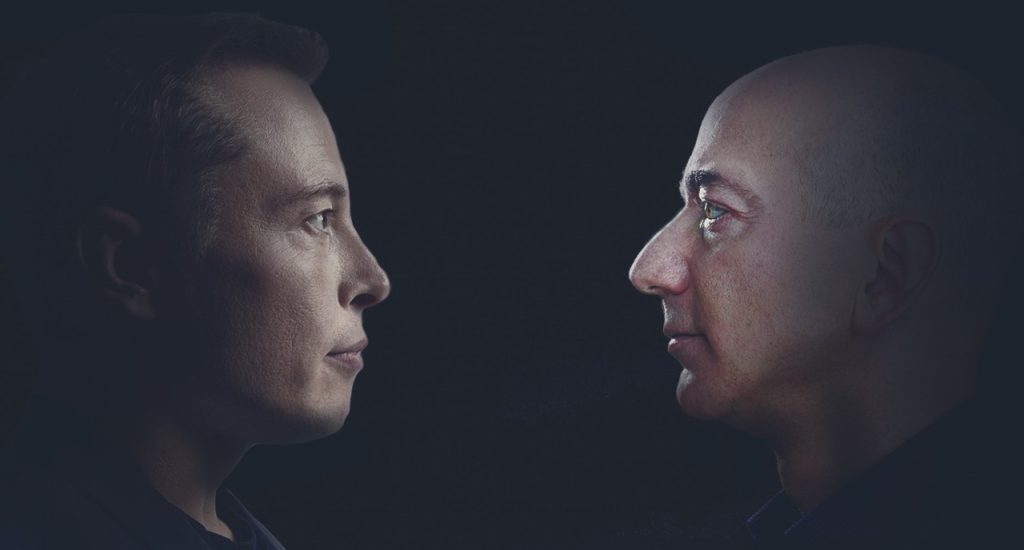 Bezos e Musk, SpaceX vs Blue Origin (Foto Forbes)