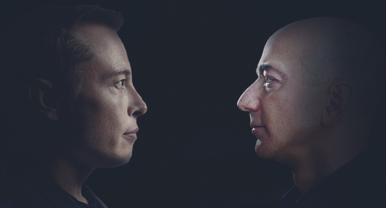 Bezos e Musk, SpaceX vs Blue Origin (Foto Forbes)