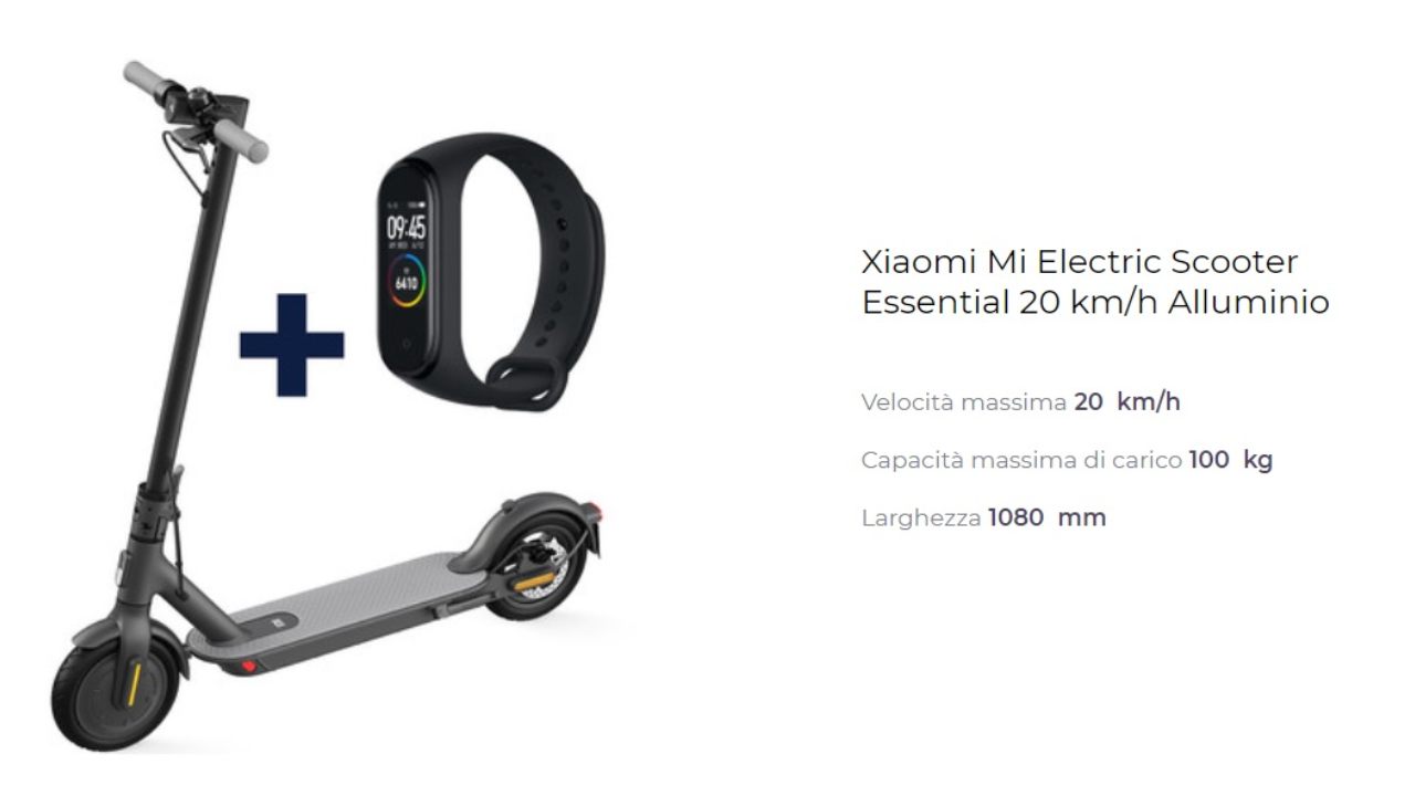 Offerta su monopattino e smart band