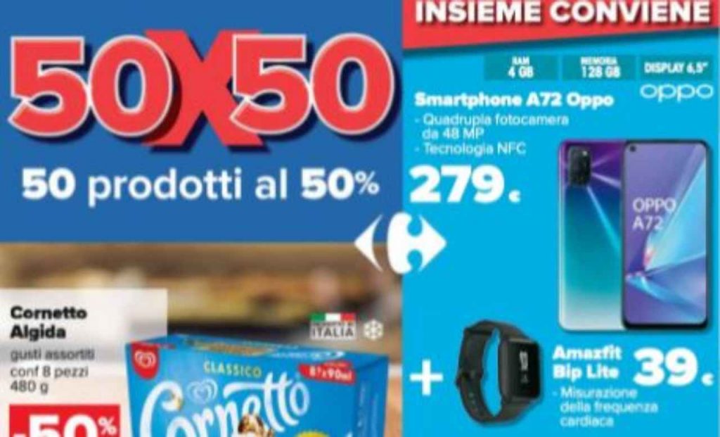 Volantino Carrefour Oppo + Amazfit