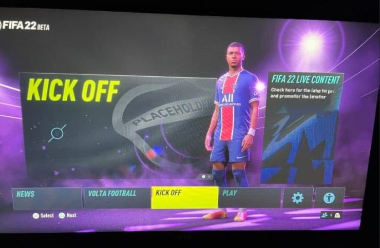 Fifa 22, la foto della Beta