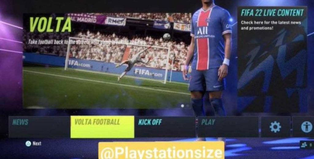 Fifa 22, menù della Beta (Twitter)