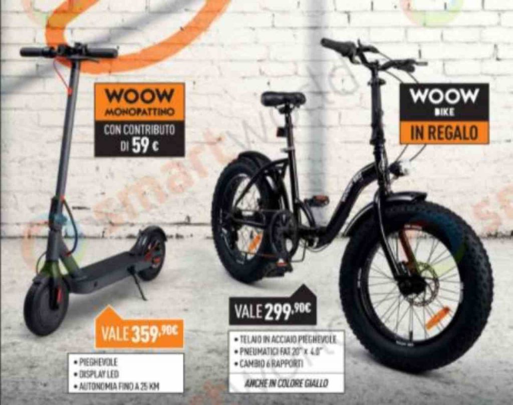 Monopattino o bicicletta in regalo da Unieuro