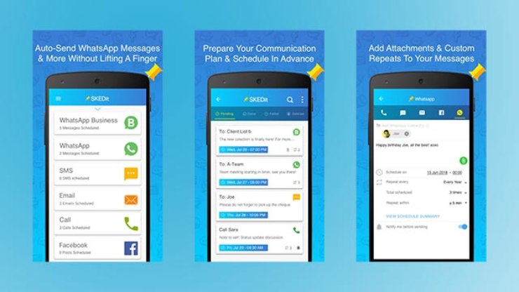 WhatsApp e Skedit per programmare messaggi (Foto Fastweb)