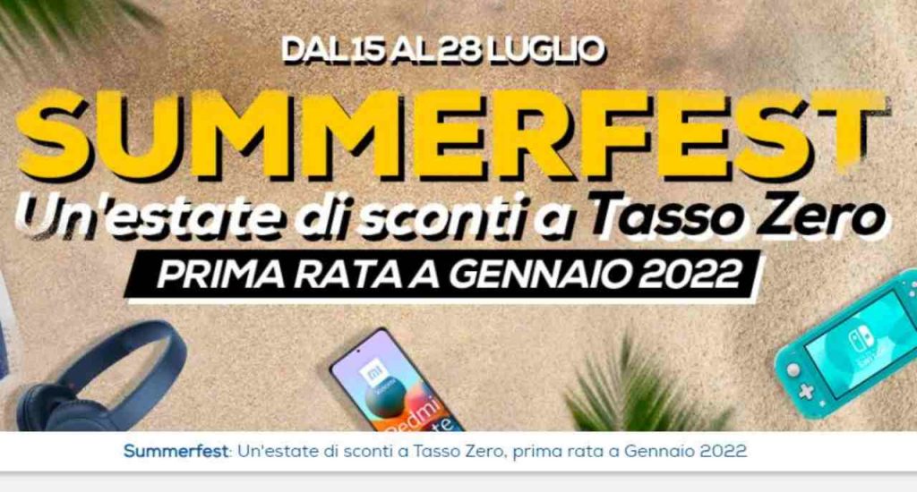 Euronics, il volantino Summerfest