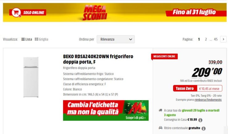 Mediaworld e la nuova promo Mega Sconti