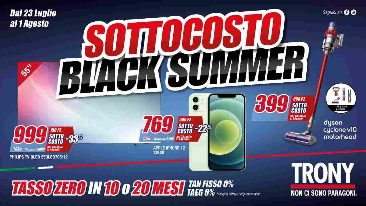 Trony Sottocosto Black Summer