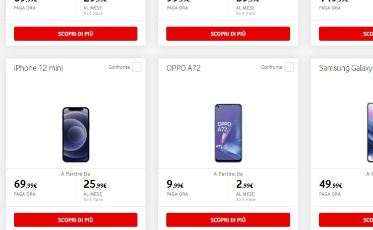 Smartphone, prezzi vantaggiosi con questi operatori (Foto Vodafone)