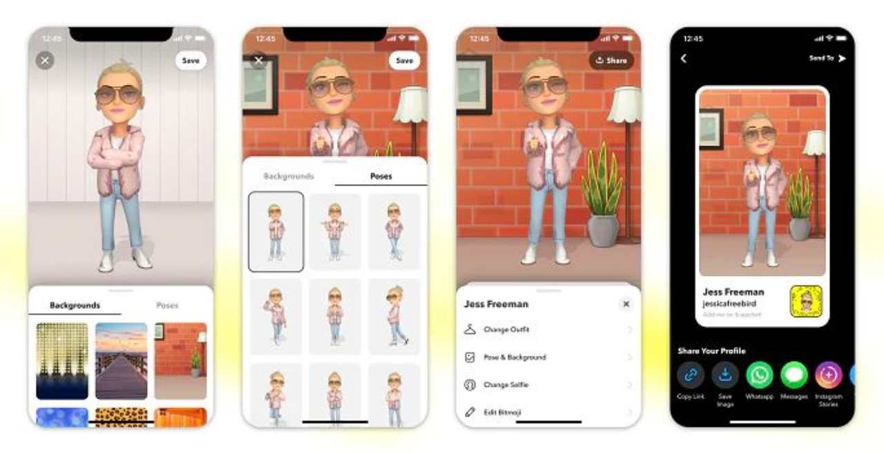 Snapchat, arriva Bitmoji 3D