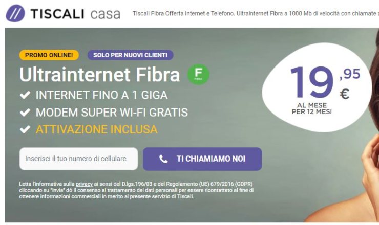 Tiscali, che offerta per Fibra casa e mobile!