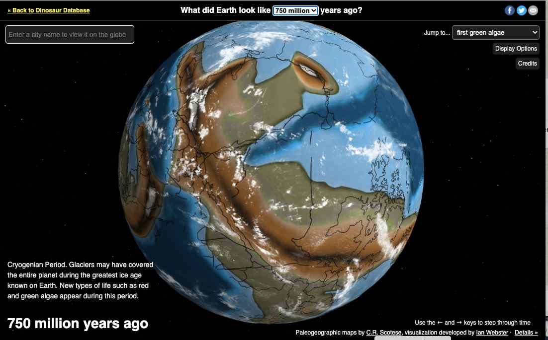 La Terra 750 milioni di anni fa