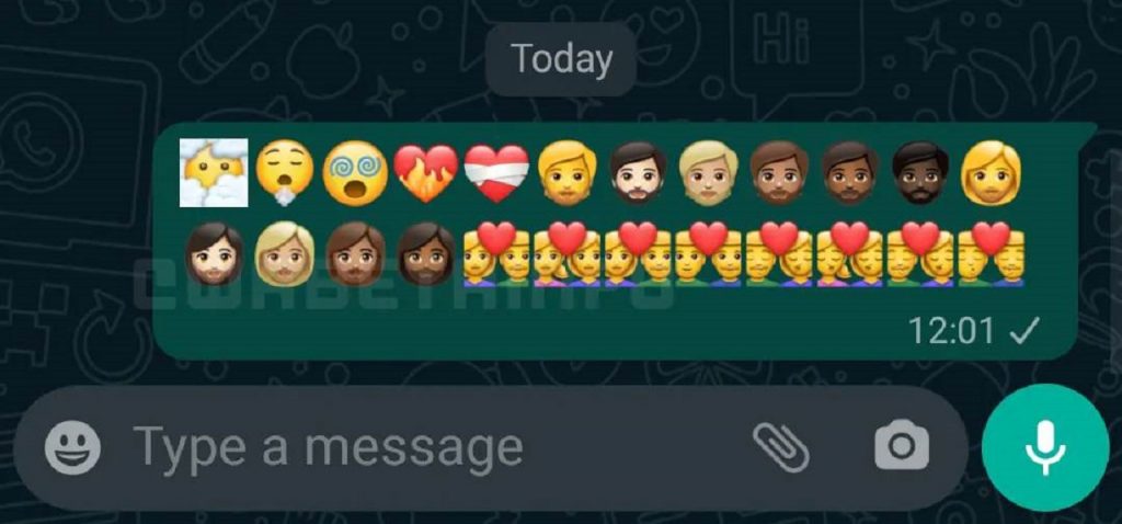WhastApp Beta emoji
