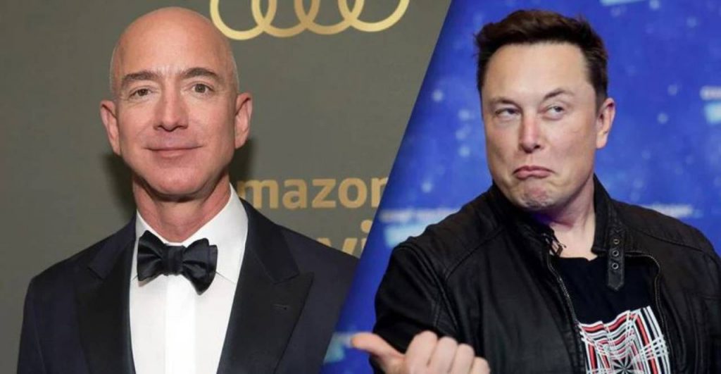 Elon Musk, vs Jeff Bezos (Foto IlSole24Ore)