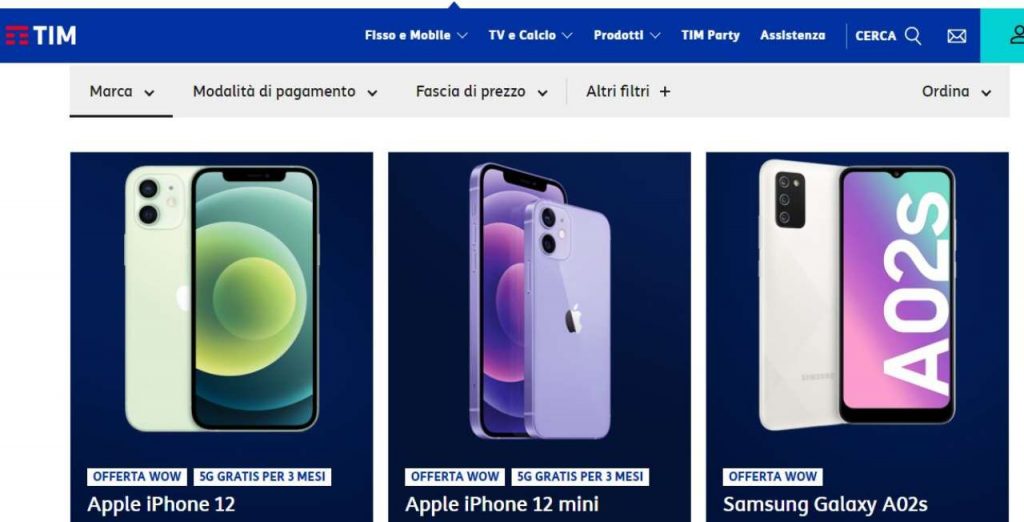 Offerta TIM smartphone