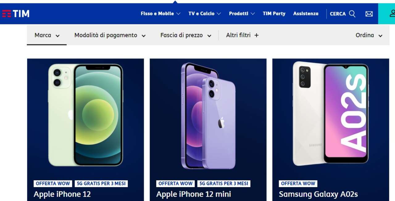 Offerta TIM smartphone