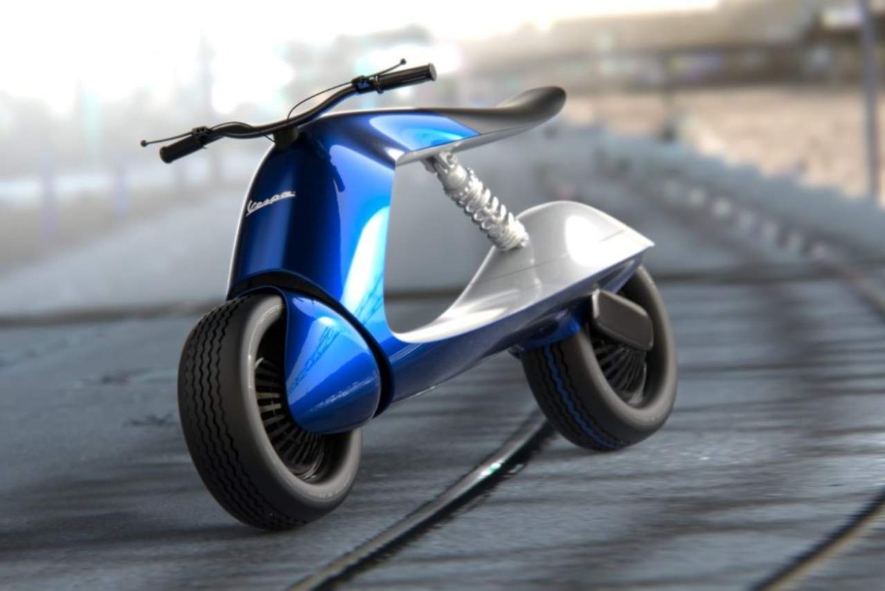 Un prototipo di Vespa Piaggio futuristico (Foto Futuroprossimo.it)