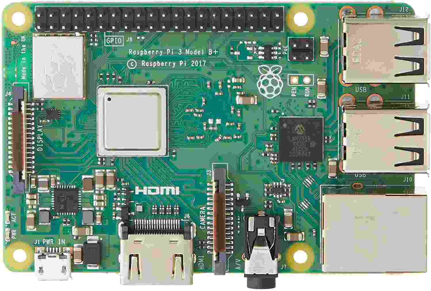 Raspberry Pi 3 Modello B+ Piastra di base, verde (Amazon)