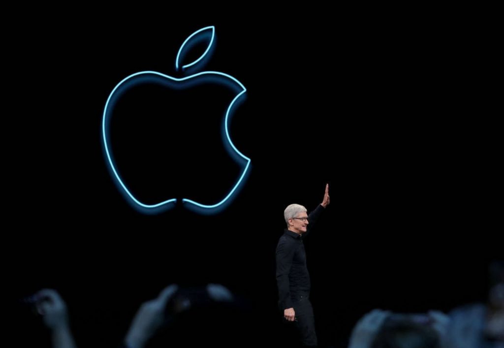 Tim Cook sul palco