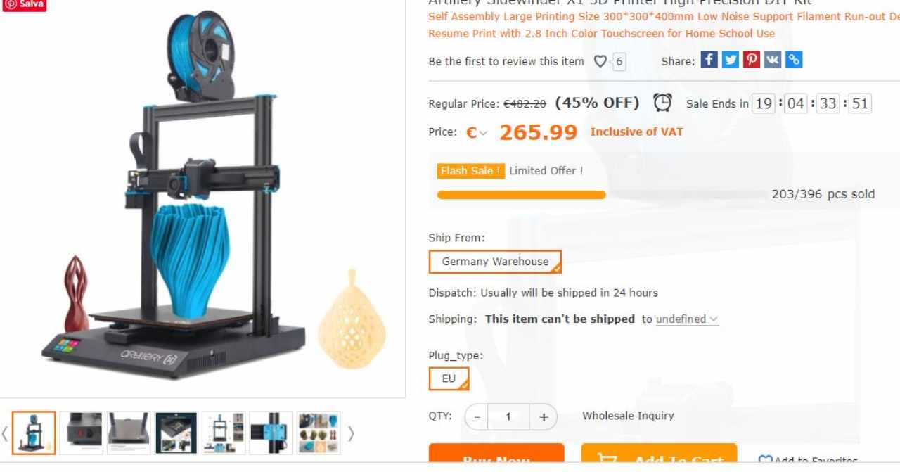 Stampanti 3D in offerta