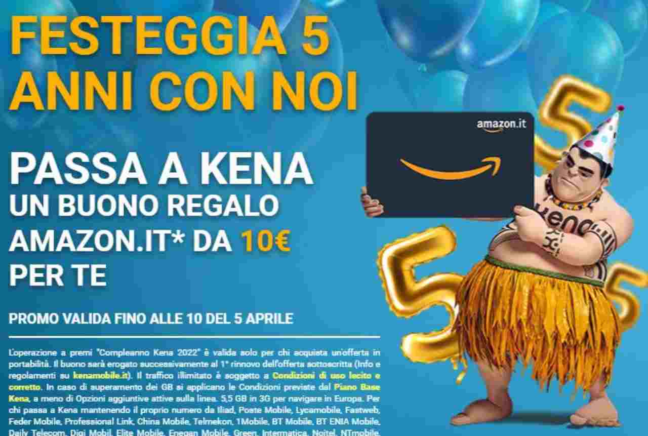 Kena Mobile e i buoni Amazon, 30/3/2022 - Computermagazine.it