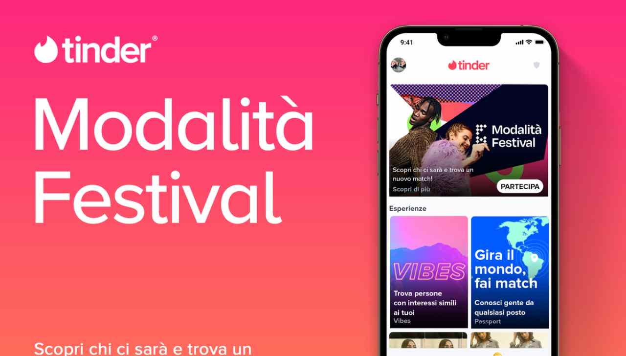 Tinder arriva la Modalità Festival, siente pronti a divertirvi?