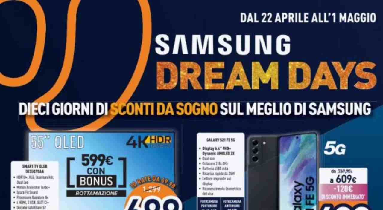 Volantino Unieuro Samsung Days, 23/4/2022 - Computermagazine.it