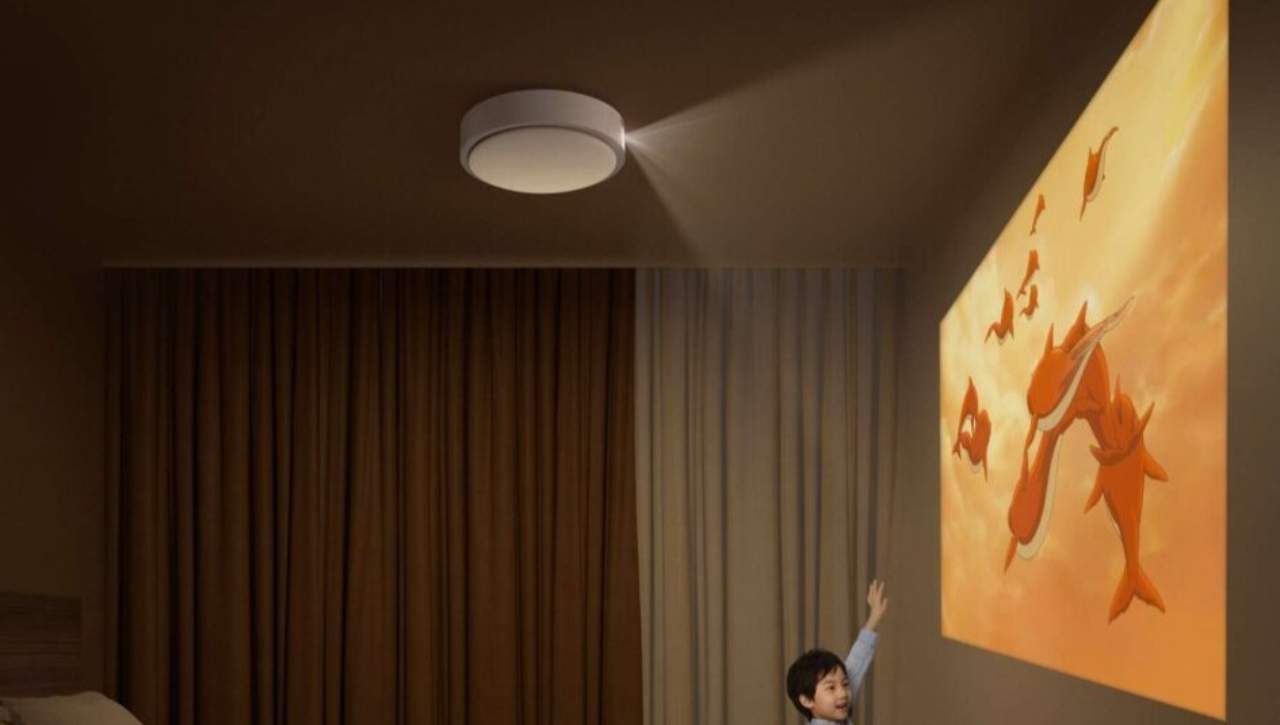 Xgimi davvero esagera con la Magic Lamp: plafoniera, speaker e proiettore video tutto in uno