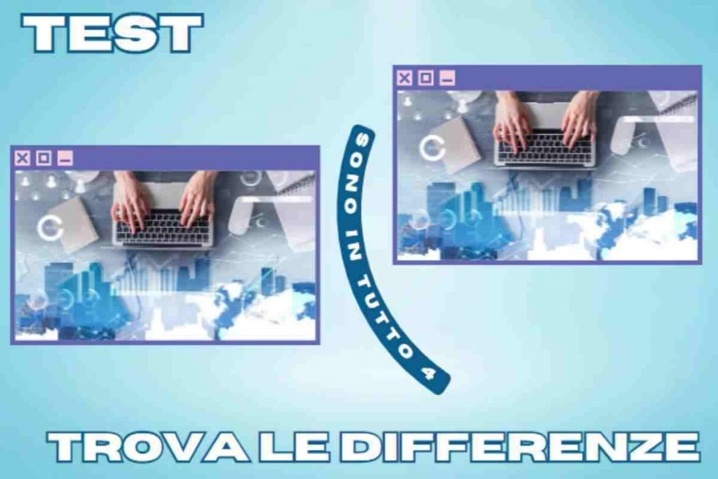 Trova le 4 differenze in questo test visivo