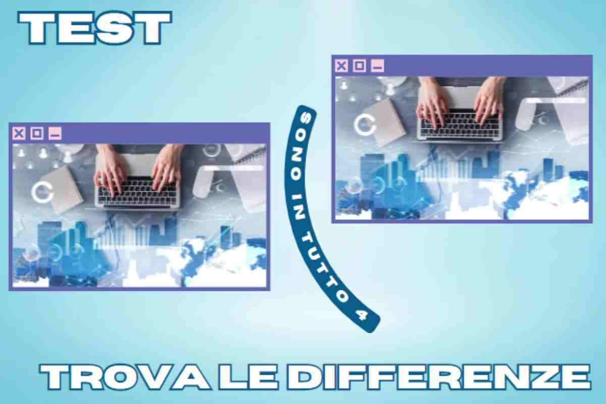 Trova le 4 differenze in questo test visivo